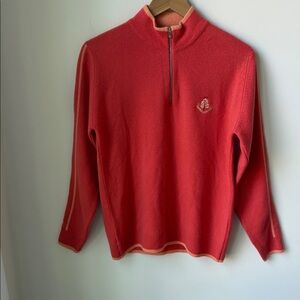 Peter Scott for Carnoustie Golf Pure New Wool 1/4 Zip Sweater Scotland Size EU38